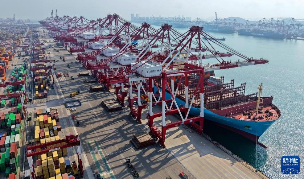 青島港の輸出入航路数が引き続き増加